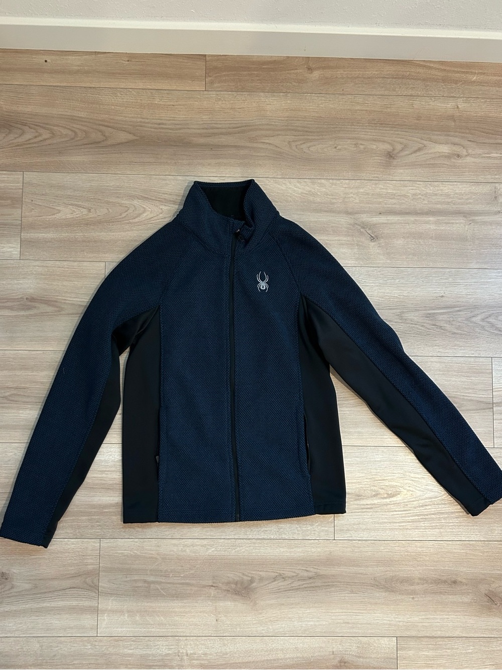 Spyder Men's Navy and Black Full-Zip Performance Jacket